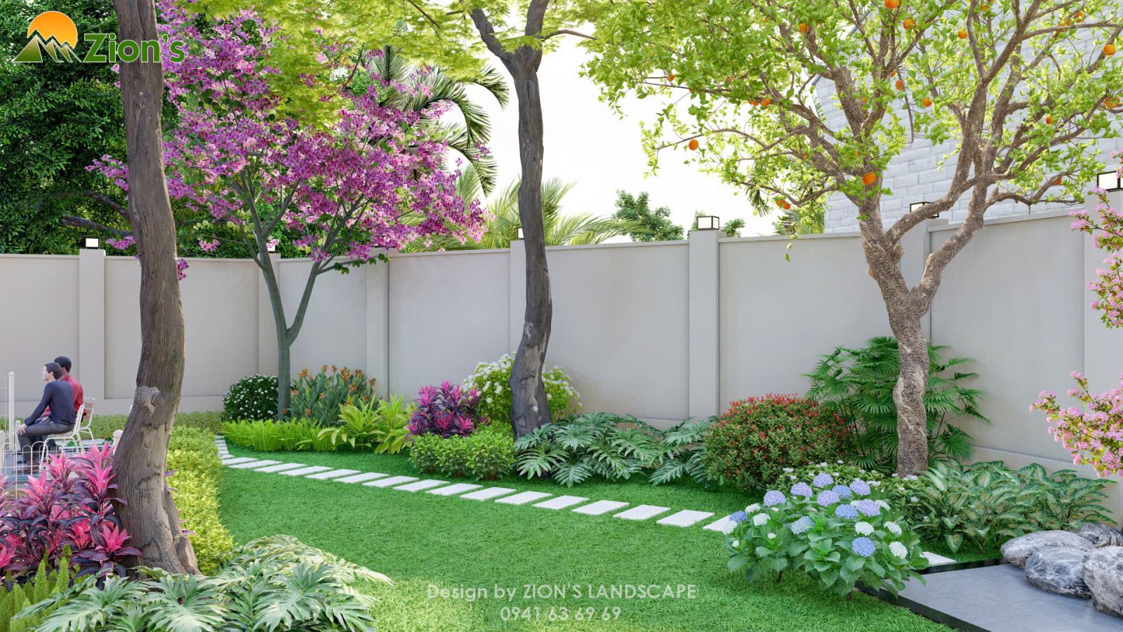 Thiết kế sân vườn hiện đại tại hưng yên - zions